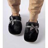 Gemre Black warm slippers with a bow Antonino | shoptok.hr