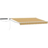 vidaXL Električni zložljiv senčnik Rumena, Siva in Bela 2,5 x 2 m, (5000252608) | Shoptok.si