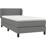  Krevet s oprugama i madracem tamnosivi 100 x 200 cm od tkanine | shoptok.hr