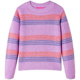  Dječji džemper prugasti pleteni ljubičasto-ružičasti 92 | shoptok.hr