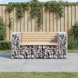 vidaXL Vrtna gabionska klop 143x71x65,5 cm trdna borovina Cene