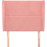  Uzglavlje s ušima ružičasto 93x23x118/128 cm baršunasto | shoptok.hr