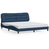  The Living Store Posteljni okvir z LED lučkami moder 180x200 cm tkanina - Posteljni Okvir, (21497950) | Shoptok.si