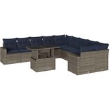 11-dijelni vrtni set s jastucima, sivi poliratan | shoptok.hr