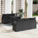  Sjedeća garnitura za vrt 7 kom. Crna Poli ratan 175 x 62 x 85 cm | Shoptok.si