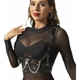 Subblime Fetish Corset Harness with Chains