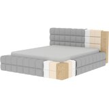 ELTAP Svjetlo smeđi tapecirani bračni krevet s prostorom za odlaganje s podnicom 180x200 cm Dizzle – | shoptok.hr
