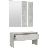 Set namještaja za hodnik siva boja betona konstruirano drvo | shoptok.hr