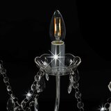 x Luster s perlama srebrni 12 žarulja E14 | shoptok.hr