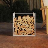 vidaXL Stalak za drva bijela 40x40x40 cm hladno valjani čelik | shoptok.hr