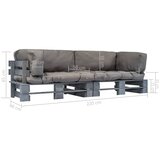  2-dijelni set vrtnih sofa od paleta od borovine s jastucima | shoptok.hr