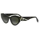 Fendi First Havana Cat Eye Sunglasses ONE SIZE (62) Havana/Rjava Cene