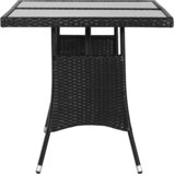  Vrtni stol crni 140 x 80 x 74 cm poli ratan | shoptok.hr