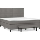 vidaXL Box spring postelja z vzmetnico temno siva 180x200 cm blago | Shoptok.si