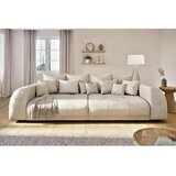 Ropez Kremno bela raztegljiva sedežna garnitura iz rebrastega žameta 310 cm Vanessa – | Shoptok.si