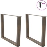 Noge za blagovaonski stol V-oblik 2 kom Prirodni čelik 100 x (72-73,3) cm Čelik | shoptok.hr
