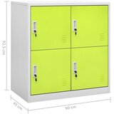  Ormarići s ključem 2 kom svjetlosivi/zeleni 90x45x92,5 cm čelik | shoptok.hr