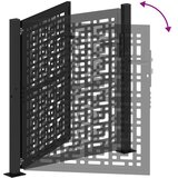  Vrtna vrata crna 100x100 cm čelična križna konstrukcija | shoptok.hr