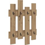 vidaXL Nadwyčajna obešalnik za plašče Obrtniški hrast 60 x 3 x 82 cm | Shoptok.si
