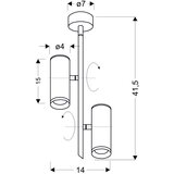 Candellux luster/visilica-tube viseća lampa 2X5W led bela 4000K | ePonuda.com