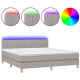  box spring s madracem LED svjetlosivi 180x200 cm tkanina | shoptok.hr