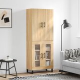 vidaXL Visoka komoda hrasta sonome 69,5x34x180cm od konstruiranog drva Cijene