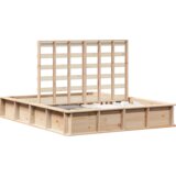 vidaXL Krevet s dizalicom za pohranu - 150 x 200 cm, Čvrsta borovina | shoptok.hr