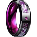 IZMAEL Prsten GA-31924 - Crna / Ljubičasta / 72mm | shoptok.hr
