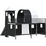  Okvir Krevet za Dječji Loft Jednobojno Crna 100 x 200 cm Metal | shoptok.hr