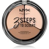NYX Professional Makeup 3 Steps To Sculpt paleta za konture obraza odtenek 01 Fair 15 g cene