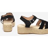 Resti Black eco-suede women's sandals on the Keniso platform - Footwear | Shoptok.si