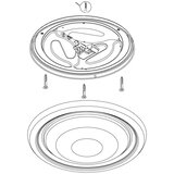 Eglo capasso plafonjera/1, led, 18w, prom 340, bijela | shoptok.hr