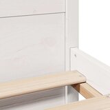  Posteljni okvir z vzglavjem bel 150x200 cm trdna borovina, (21303582) | Shoptok.si