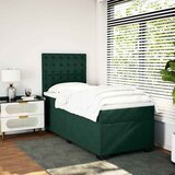 Box spring krevet s madracem tamnozeleni 90x190 cm baršunasti | shoptok.hr