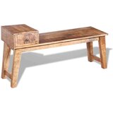 vidaXL Klop s predalom masiven mangov les 120x36x60 cm | Shoptok.si