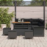  Sjedeća garnitura za vrt 9 kom. Crna poliratan 187,5 x 187,5 x 85 cm | Shoptok.si