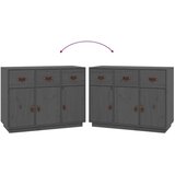  Komoda siva 100x40x75 cm trdna borovina, (20654269) | Shoptok.si