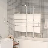  Sklopiva pregrada za tuš ESG 120 x 140 cm bijela | shoptok.hr