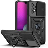 Onasi Silikonski ovitek Armor Ring z zaščito kamere za Samsung Galaxy A35 - črn, (21115622) | Shoptok.si