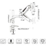 MID.YOU Držalo Za Monitor Vm-Mg1, Črna, Bela | Shoptok.si