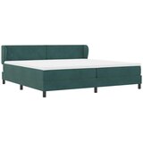 Krevet s opruga kutije Tamnozelena 200 x 200 cm Baršun | shoptok.hr