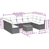  10-dijelni set vrtnih sofa s jastucima bež od poliratana | shoptok.hr