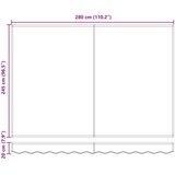 Ručna Ročna zložljiva senčnica z LED lučmi Rdeča 3 x 2,5 m, (5000204518) | Shoptok.si