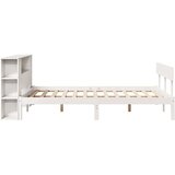  Krevet s regalom z knjige bez madraca bijeli 120x200cm borovina | shoptok.hr