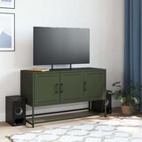 vidaXL TV omarica olivno zelena 100,5x39x60,5 cm jeklo | Shoptok.si