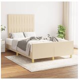  Okvir za krevet s uzglavljem krem 120x200 cm od tkanine | shoptok.hr
