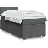 Maison Chic Box spring postelja - Vzmetna postelja z vzmetnico temno siva 90x200 cm blago SL17683, (21894722) | Shoptok.si