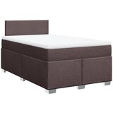 vidaXL Box spring postelja z vzmetnico temno rjava 120x190 cm blago, (21306801) Cene