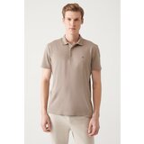 Avva Men's Mink 100% Cotton Standard Fit Normal Cut 3 Buttons Anti-roll Polo T-shirt Cene