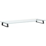  Stalak za monitor crni 100x35x8 cm kaljeno staklo i metal | Eponuda.com